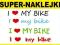 I like my bike Naklejki Naklejka Rower Kask Rama