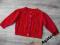 ŚLICZNY * sweterek czerwony rozpinany * 9-12