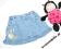 SPÓDNICA JEANSOWA DISNEY Z MAJTUSIAMI 9-12M 80CM