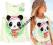 H&amp;M top koszulka NOWY bluzka panda lody r 2-4