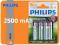 `4 akumulatorki Philips HR6 AA 2500 mAh