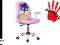 Fotel obrotowy krzesło do biurka RUDI różowy