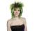 Peruka lata 80-te ROXY zielona punk włosy fryzura