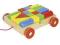 Drewniany wózek z klockami - zabawka dla dzieci