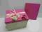 Pudełko na koperty różowe- ecru ślub wesele