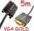 Kabel 5m D-Sub VGA SVGA GOLD Bridge Premium JAKOŚĆ