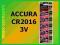 50 x BATERIA LITOWA ACCURA CR2016 DL2016 3V
