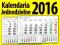 Kalendaria jednodzielne z imieninami na 2016 rok