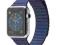 Apple Watch STALOWY 42mm skóra | Blue Leather
