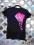 CZARNY T-SHIRT DAMSKI HONDA HEARTS ROZMIAR XL