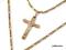 Złoty łańcuszek figaro z krzyżykiem w.4,08g p585