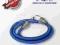Lina gumowa elastyczna 4mm niebieska z hakiem 0,5m