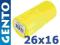 Metki etykiety dwurzędowe 26x16 proste żółte