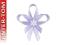 Kotylion z kwiatkiem nowy 25 szt. j. fiolet