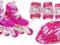 Zestaw Hello Kitty Rolki Kask Ochraniacze r. 34-37