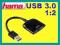 HUB 1:2 USB 3.0 Mobil HAMA *SKLEP W-WA*