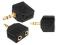 Adapter Jack 3,5mm wtyk - 2x Jack 3,5mm gn. - GOLD