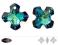 6867 Swarovski Greek Cross 18mm Bermuda Blue Prot.