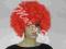 *MarcoStr*Peruka AFRO kręcone włosy czerwona klaun