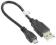 RJU8 NOWY CZARNY KABEL USB AM-micro USB MIKRO 0.20