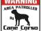 TABLICZKA UWAGA PIES - Cane Corso - WARNING !