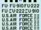 HobbyDecal TC48025V1 USAF F-86 Tail Codes ver 1 1/