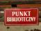 Tablica PUNKT BIBLIOTECZNY 40x20