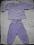 liliowa piżama piżamka Sanetta rozm. 80