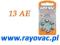 Baterie do aparatów słuchowych Rayovac 13 -120szt