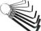 KLUCZE AMPULOWE IMBUSOWE HEX KEY 8szt KOMPLET