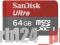 Sandisk 64GB MICRO SDXC ULTRA 48 MB/s Class10 UHSI