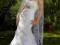 Długi Welon Ślubny z kryształkami lamowny 170 cm