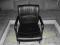 Fotele krzesła biurowe czarne z naturalnej skóry