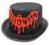 Cylinder Krwawe Halloween kapelusz Wampira