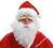 Peruka Mikołaj w czapce z brodą i brwiami