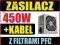 ZASILACZ ATX 450W wentylator 12CM filtry PFC WAWA