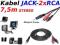 Kabel Jack minijack 2x RCA STEREO 7,5m wzmacniacza