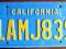 CALIFORNIA - tablica rejestracyjna z USA