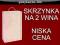 SKRZYNKA DREWNIANA NA WINO PODWÓJNA ZASUWANA