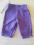 Fioletowe spodenki spodnie dresy 0-3m