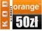 kod ORANGE 50 +kolejne za 45zł+10zł GRATIS automat