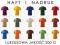 T-shirt JAKOŚĆ koszulka 200G kolory LOGO HAFT 10sz