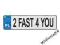 TABLICE REJESTRACYJNE METALOWE - 2 FAST FOR YOU