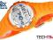 Pomarańczowy Sportowy Zegarek LCD -Dla Dziewczynki