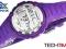 Fioletowy Sportowy Zegarek LCD - Dla Dziewczynki