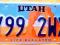 Tablica rejestracyjna USA-UTAH