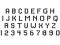 Szablon malarski Alfabet + cyfry, Carrier, 10cm