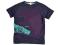 VERTBAUDET t-shirt FIOLET nadruk KROKODYL_116 / 6l