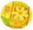 Talerzyki w kwiatki żółte 6 szt