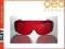 Czerwone okulary przeznaczone do obserwacji plamki